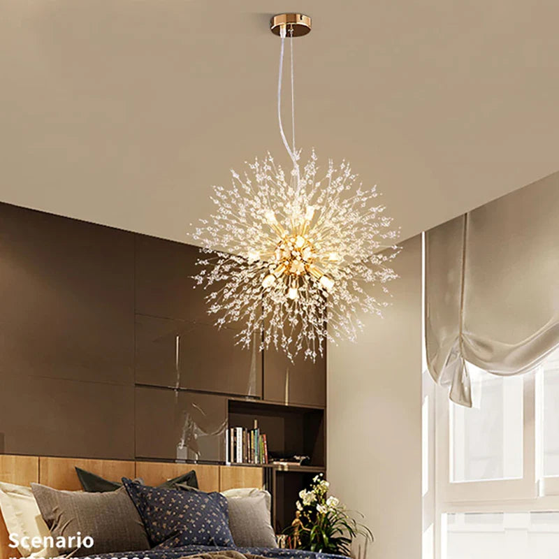 Suspension LED Soleil Cristallin